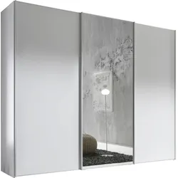 Schwebetürenschrank STAUD "Sinfonie Plus, edles Design in hochwertiger Qualität, Made in Germany", weiß, B:280cm H:222cm T:68cm, Holzwerkstoff, Schränke, Mit Spiegeltür und vier verschiedenen Ausstattungsvarianten