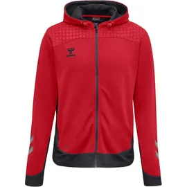 hummel Lead Zip Poly Hoodie - True Red - 3XL
