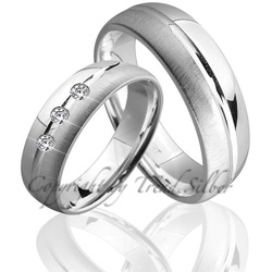 Trauringe123 Trauring Hochzeitsringe Verlobungsringe Trauringe Eheringe Partnerringe aus 925er Silber mit Stein, J84 69