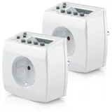 Bearware 2x digitale Zeitschaltuhr in kompakter Bauform Kinderschutzsicherung / Zufallsschaltung