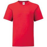 Fruit of the Loom Kids Iconic T-Shirt in versch. Farben und Größen, rot, 116