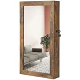 Hansiro Schmuckschrank, Braun, Holzwerkstoff, 10x37 cm, Ordnen & Aufbewahren, Schmuckaufbewahrung