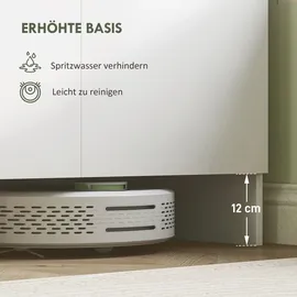 Homcom Küchenbuffet mit Arbeitsplatte 119 x 40 x 175 cm Weiß