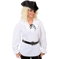 NET TOYS Piratenbluse Damen Piratenhemd weiß SM 36/38 Piraten Bluse Piratin Hemd Pirat Damenbluse Seeräuber Damenhemd Karneval Kostüme Frauen