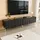 stilvora TV Lowboard 190x48x38 cm Schwarz/Gold MDF/Metall/Spanplatte