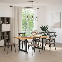 VidaXL Esstisch Hellbraun 180x100x74 cm Massivholz Eiche Rechteckig