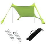 Refttenw Strandmuschel Strandzelt Pop-Up Campingzelt UV-Schutz UPF 50+, Personen: 3, für Strand Picknick Camping grün