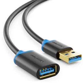 deleyCON MK748 USB Kabel USB 3.2 Gen 1 (3.1 Gen 1) 1,5 m USB A Schwarz