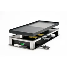 Solis 3 in 1 Raclette Tischgrill 7911 1500 W für 10 Personen schwarz/silber