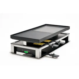 Solis 3 in 1 Raclette Tischgrill 7911 1500 W für 10 Personen schwarz/silber