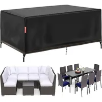 Luxuskollektion Schutzhülle Gartenmöbel 180x120x74cm Oxford Schwarz - Schwarz