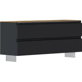 MODERANO Lecco 110 x 49 x 33 cm anthrazit, 2 Schubladen / Eiche