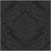 Profhome Barock Tapete 0,53 m x 10 m 5,33 m2 Schwarz 552631
