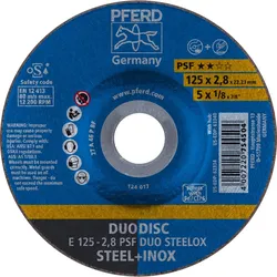 PFERD DUODISC Trenn-/Schleifscheiben PSF DUO STEELOX für Stahl/VA - 62012620