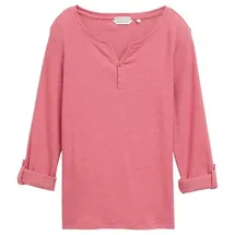 Tom Tailor Henley T-Shirt Gestreift Rot XS