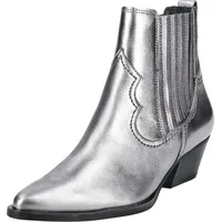 Paul Green Leder-Stiefeletten in Silber - 40