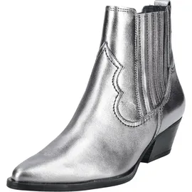Paul Green Leder-Stiefeletten in Silber - 40