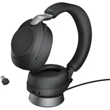 JABRA Evolve2 85 USB-C UC schwarz mit Ladestation