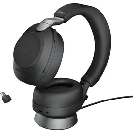 JABRA Evolve2 85 USB-C UC schwarz mit Ladestation