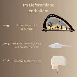 Weigla - LED Schwibbogen Stille Nacht I Erzgebirge I Weihnachten