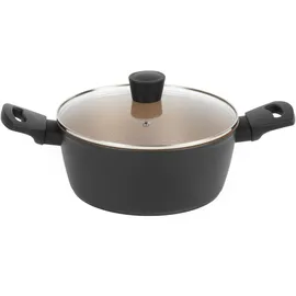 Russell Hobbs RH01670BEU7 Opulence kochtöpfe, 4.7L Ungefähre Füllmenge, antihaftbeschichtet 24cm töpf, abriebfest Suppentopf mit Glas deckel, kochtopf induktion, spülmaschinenfest