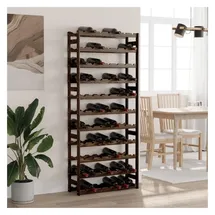 vidaXL Weinregal 77 Flaschen 77 x 30 x 90 cm Schwarz
