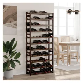 vidaXL Weinregal 77 Flaschen 77 x 30 x 90 cm Schwarz