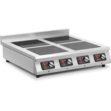 Royal Catering Induktionsplatte - 4 x 3500 W - 4 x 20 cm - Timer -