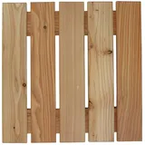 Gartenpirat Holzfliese 50x50 cm Lärche natur – Terrassenfliese aus massivem Lärchenholz – Balkonfliese für Garten, Terrasse & Balkon – natürliche Holzoptik – einfache Verlegung