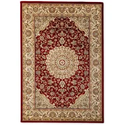Orientteppich Kaschan 160 x 230 cm Polypropylen Rot