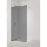 Walk In Dunschwand Duchabtrennung Duschtrennwand 90cm 8mm Rauchglas ESG Nano