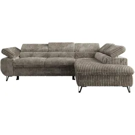 MKS ECKSOFA PABLO L Grau Cord - Rechts Seite