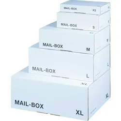 VEPATIM 20x Versandkarton 244x145x43mm MAILBOX XS mit Steckverschluss wiederverschließbar für Maxibrief weiß