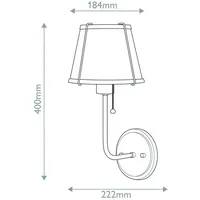 Elstead Lighting Hinkley Clarke 1, nickelfarben/weiß, Metallschirm, Stahl