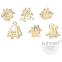 Kuhnert Baumschmuck Schleife 6er Set Birkensperrholz