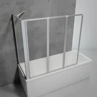 Schulte Duschabtrennung mit Seitenwand zum Kleben oder Bohren, alu natur, 1210 x 1270 x 700 mm Sicherheitsglas (ESG) Klar hell, Profil:
