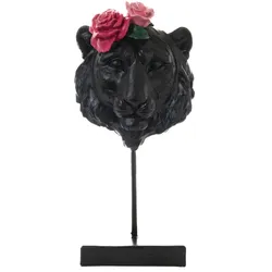 Tiger Blume auf Fuß 36 cm - Schwarz Anderes Amadeus Harz 16.5x11 cm