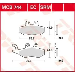 TRW Bremsbelagsatz MCB744SRM Bremsbeläge,Bremsklötze,Bremssteine,Bremsbeläge & Bremsbelagsatz,Bremsklötze & Bremsbelagsatz