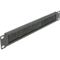 DeLock 66288 19 Zoll Netzwerkschrank-Bürstenleiste 1 HE Schwarz