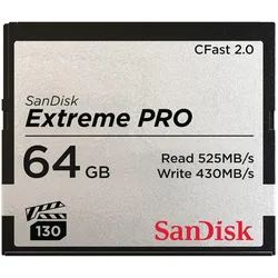 SANDISK Speicherkarte "CFast Extreme Pro 2.0", grau, 64 GB, Speicherkarten