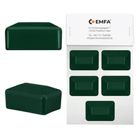EMFA Zaunpfahlkappe rechteckig 40x80 mm Grün 5 Stück Pfostenkappen Kunststoff Pfostenkappen Abdeckkappen Zaunkappen