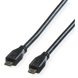 ROLINE USB 2.0 Kabel, Micro USB A ST - Micro USB B ST, 1,8m