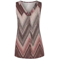 LASCANA Tanktop Damen sand-bordeaux bedruckt Gr.32/34