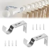SOGHO 2 Stück Gardinenstangen Halterung,Gardinenstange Halterung,Gardinenstangenhalter,Verstellbare,Stangenhalterung Mit Dübelschrauben,Für Rohre Mit 25 Mm Durchmesser, Verwendet Für Gardinenstangen