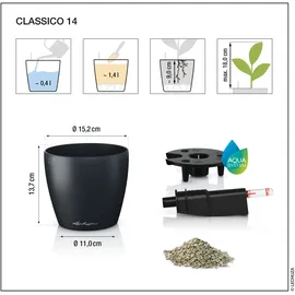 LECHUZA Classico Color Ø 15 cm x 14 Schiefergrau