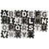 Puzzlematte Buchstaben schwarz weiß
