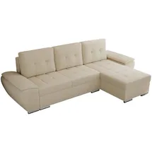 MKS Meble MKS Ecksofa Beige, Textil, 3-Sitzer, L-Form,L-Form, 271x157 cm, Oeko-Tex®, Wohnzimmer, Sofas & Couches, Wohnlandschaften, Ecksofas