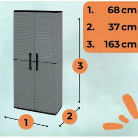 GarPet Besenschrank 163 x 0 x 0 cm Grau