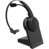 SpeedLink SONA Pro Bluetooth Headset – sehr leichtes Mono Headset mit Mikrofon und Noise-Cancelling, mit Ladestation für Büro und Homeoffice, Anschluss kabellos Bluetooth oder USB Kabel, schwarz