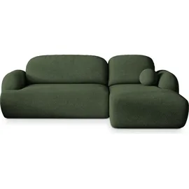 masseno Eckcouch Polyester mit Schlaffunktion L-Form 3-Sitzer Grün